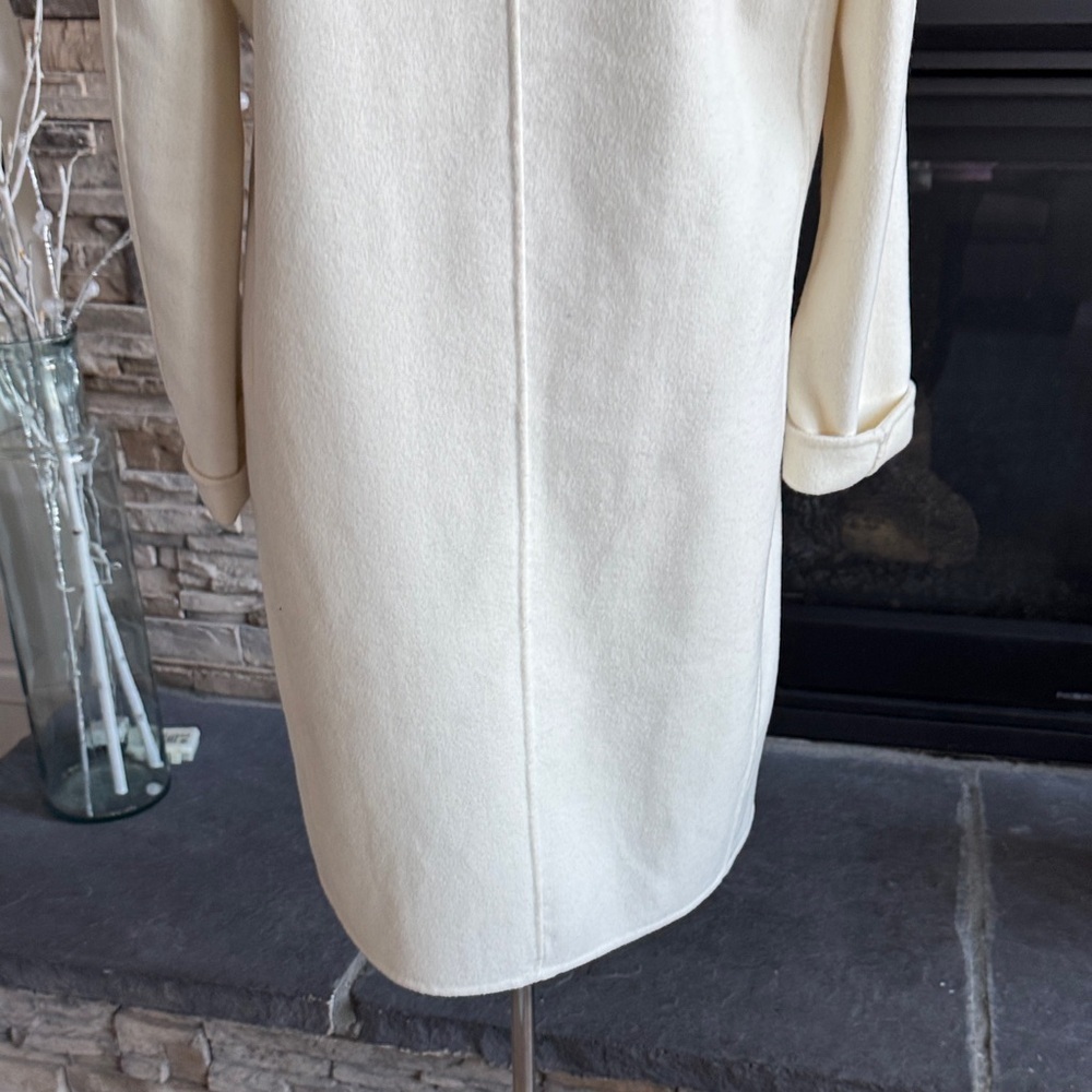 GAP Women's Cream Wool Trench Coat - Picture 8 of 13